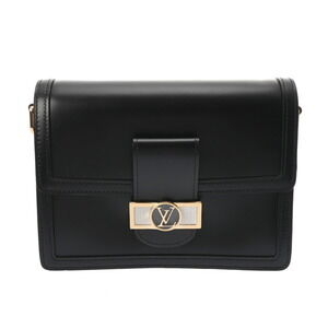 Louis Vuitton Dauphine Chain Shoulder Bag Black Leather